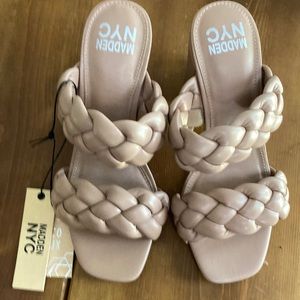 New with tags! Madden NYC braided heel sandals in perfect neutral color! Size 7